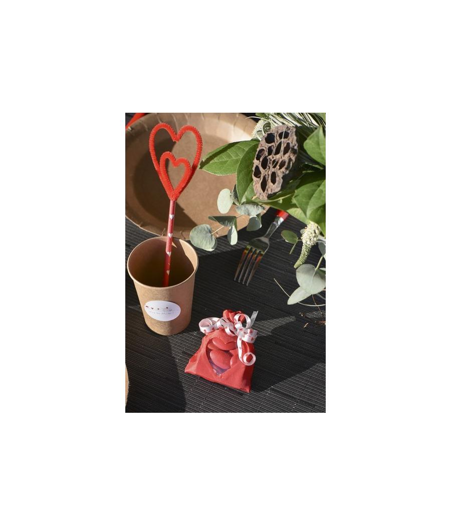 Sachet avec fenÃªtre coeur Rouge Sachet de  piees 