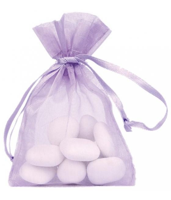 Sachet Organdi uni Parme Sachet de  piees 