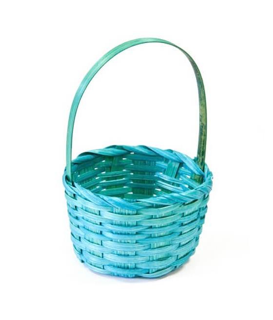 Petit panier osier Turquoise 