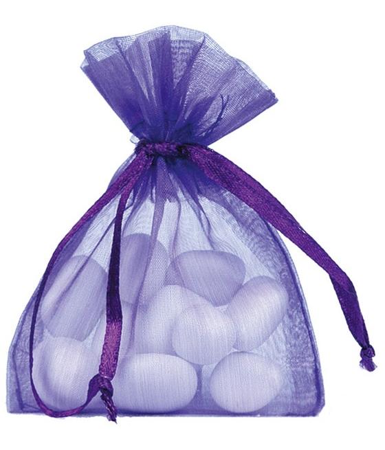 Sachet Organdi uni Violet (Sachet de 10 pièces)