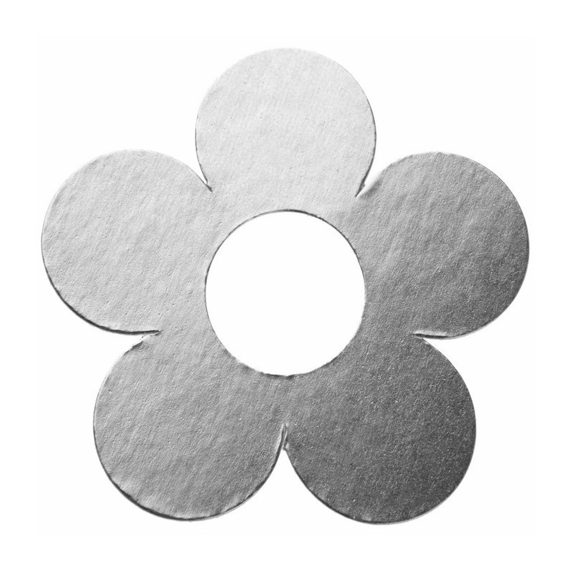 Marque-place fleur metallise Argent Sachet de  piees 