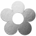 Marque-place fleur metallise Argent Sachet de piees Marque-place fleur metallise Argent Sachet de piees