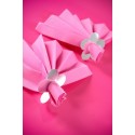 Marque-place fleur metallise Argent Sachet de piees Marque-place fleur metallise Argent Sachet de piees