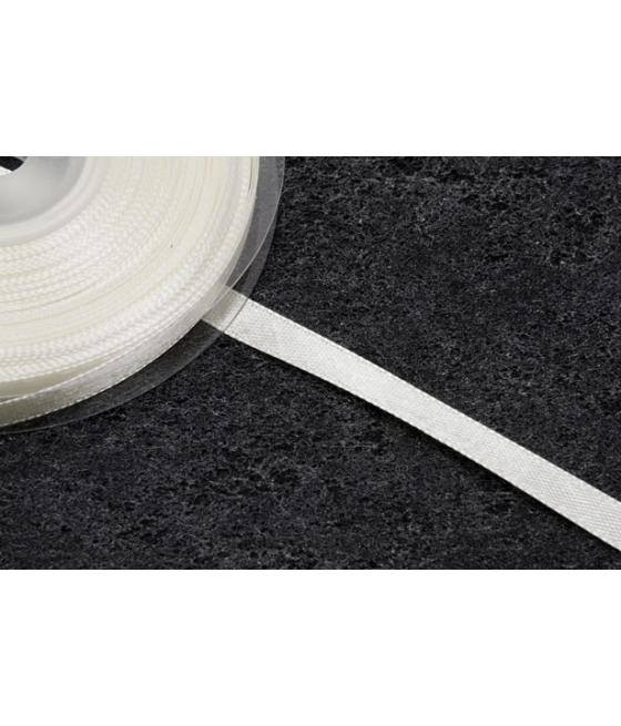 Ruban satin blanc  m