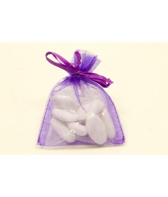  sacs en organza Prune 