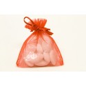 10 sachets organza rouge