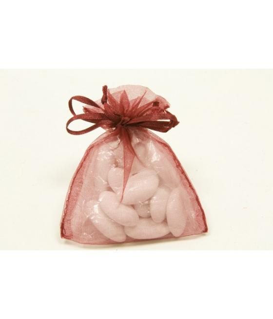  sachets organza bordeaux 