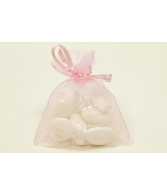 10 sachets organza rose