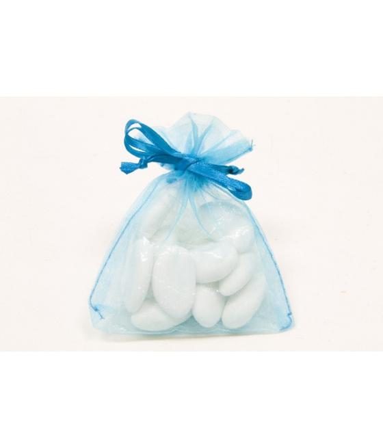  sachets organza Turquoise 