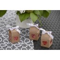 Boîte coeur Kraft (Sachet de 4 pièces)