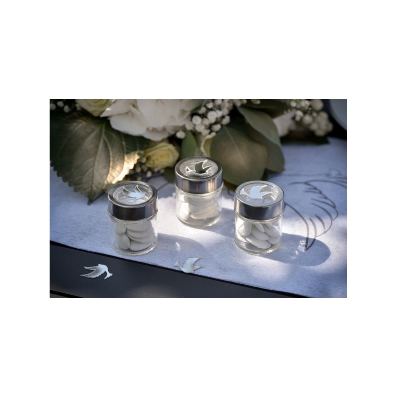 4 pots avec couvercle transparent