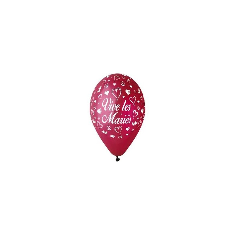 Ballon imprime "vive les maries"  Bordeaux 