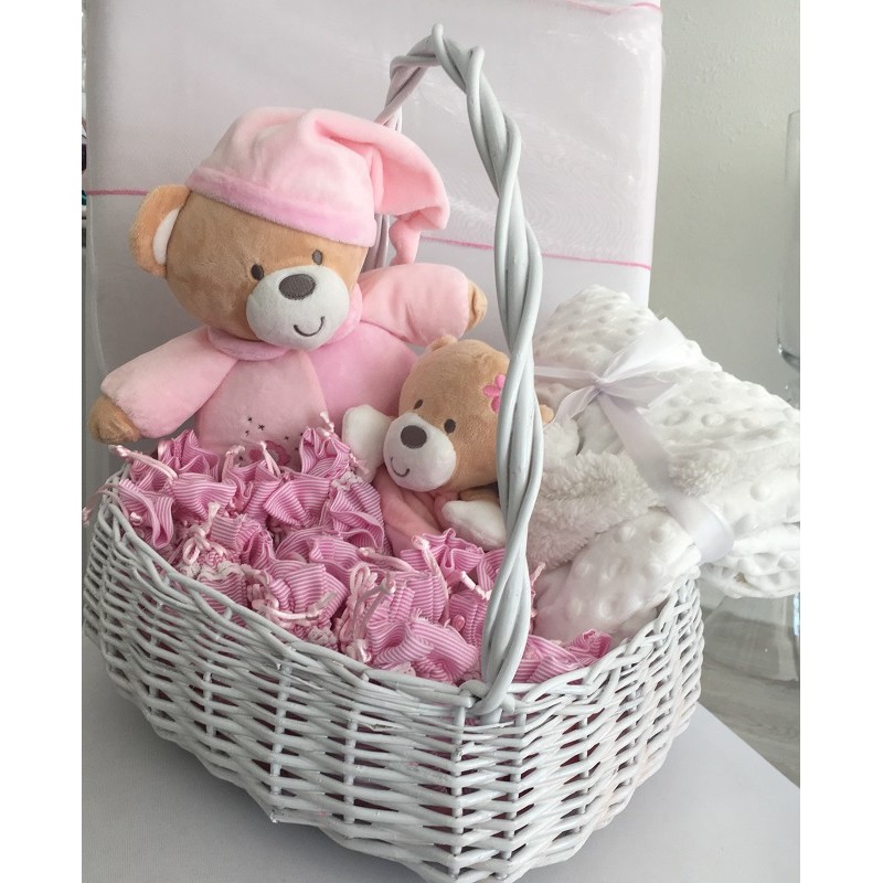 Panier naissance complet -Rose Panier naissance complet -Rose