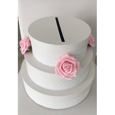 Urne gâteau avec roses