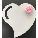 Urne coeur avec rose 