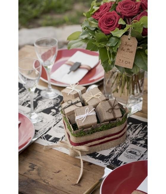 Boîte carrée naturelle Naturel (Sachet de 4 pièces)