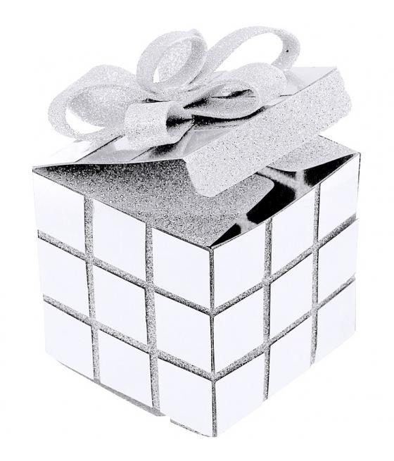 Boîte cube Noël Blanc (Sachet d'1 pièce)