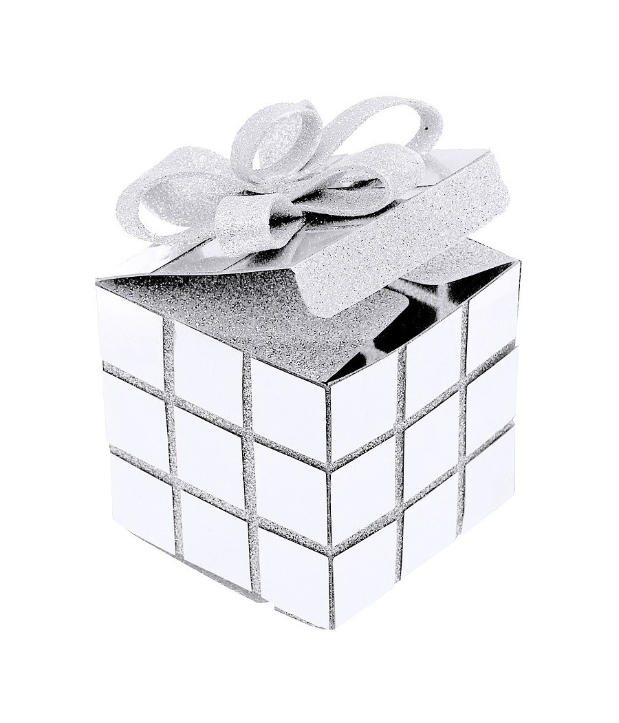 Boîte cube Noël Blanc (Sachet d'1 pièce)