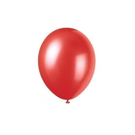 Ballon nacre diam. 30 cm (x 10) Rouge