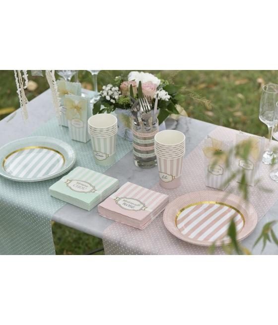 10 Assiettes baby shower "Mademoiselle Rose".