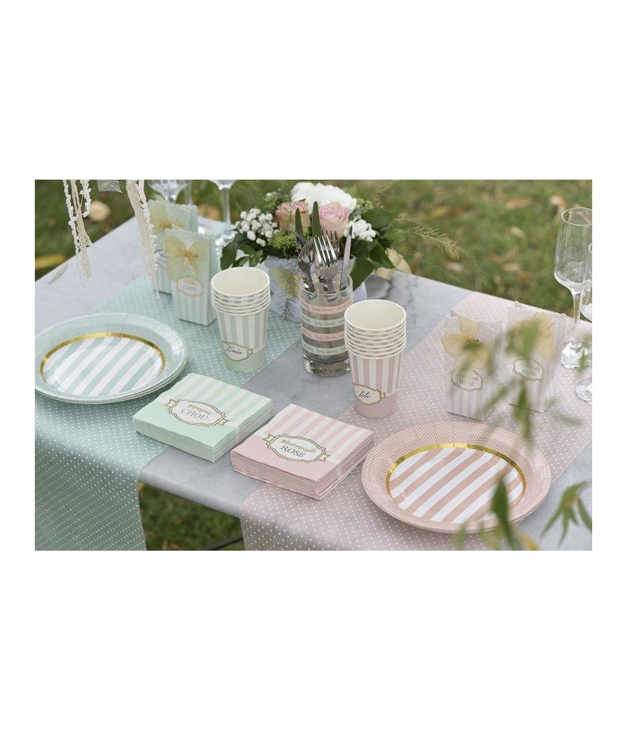 10 Assiettes baby shower "Mademoiselle Rose".