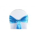 Noeuds de chaises en satin turquoise pour mariage et réception