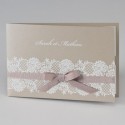 Faire part dentelle blanc