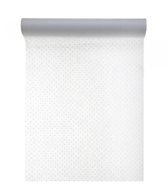 CHEMIN DE TABLE PLUMETIS BLANC