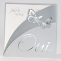 Faire-part "Oui" argenté