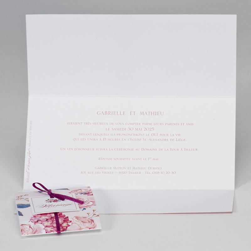Faire-part La pochette fleurie