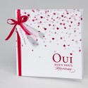 Faire-part Cœurs rouges