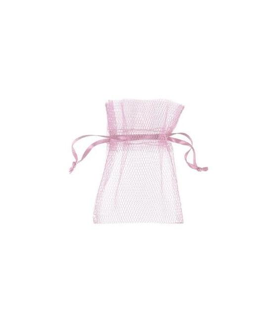Sachet tulle rose