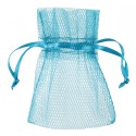 Sachet tulle turquoise