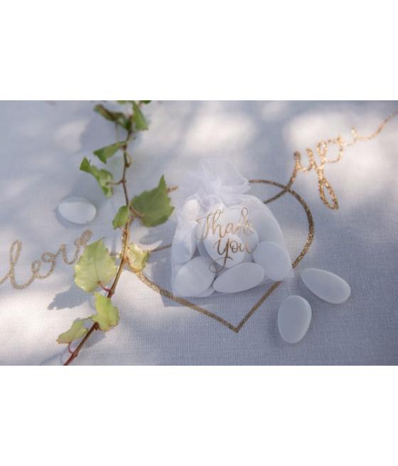 Sachet Just Married métallisé