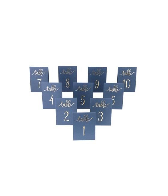 10 marques-tables de 1 à 10