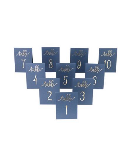 10 marques-tables de 1 à 10