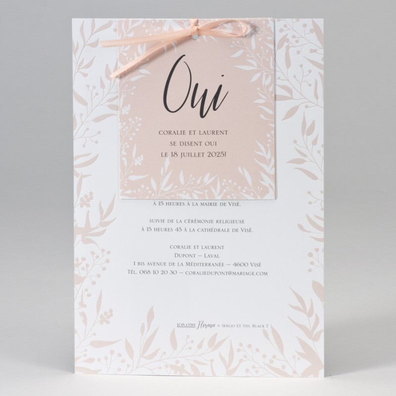 Faire-part Le mariage soft