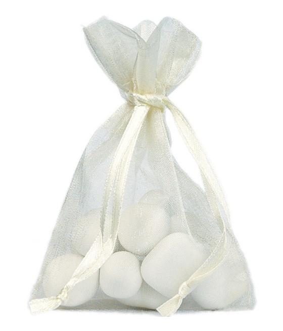 Grand sachet organdi Ivoire