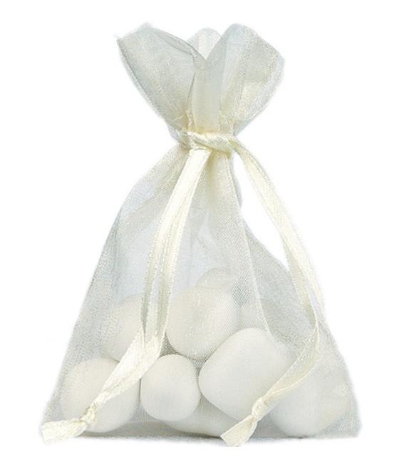 Grand sachet organdi Ivoire