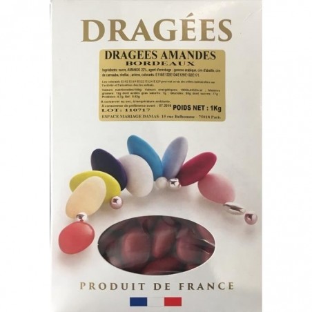 Dragées Amandes Bordeaux - 1 kg