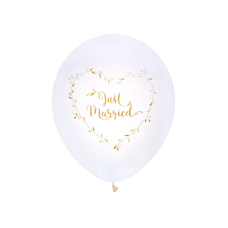 Ballon Just married métallisé