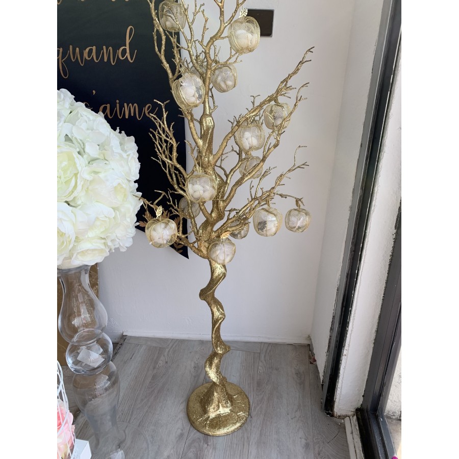arbre decoration dore