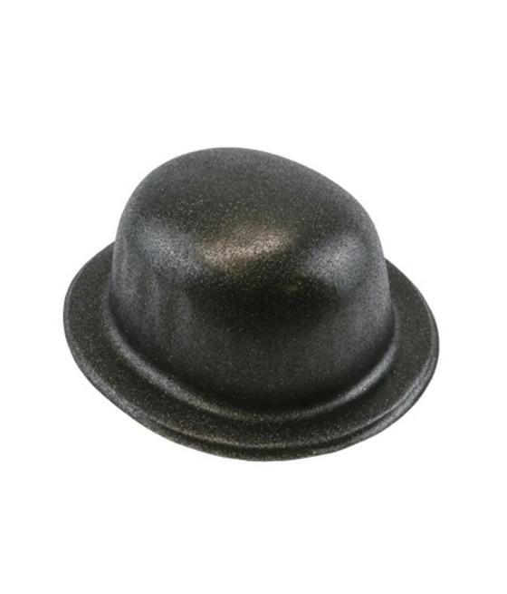 Chapeau melon paillettes noires