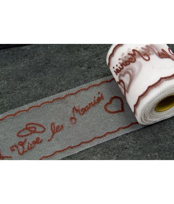 rouleau floque vive les mariés