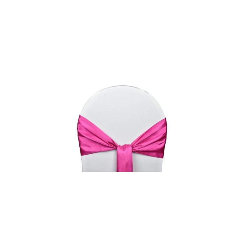 Location Noeuds de chaises Satin-Fuchsia
