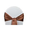 Location Noeuds de chaises Satin-Chocolat