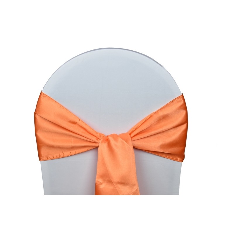 Location Noeuds de chaises Satin-Orange
