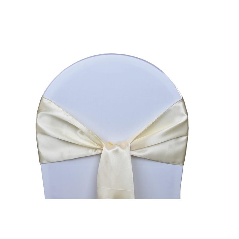 25 Noeuds de chaises Satin-Ivoire