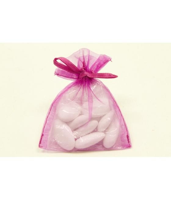 10 sachets organza Fuchsia
