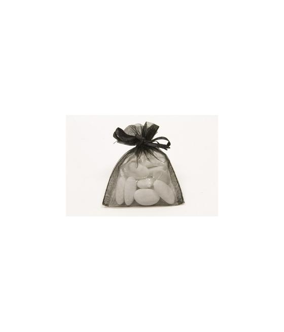 10 sachets organza Noir
